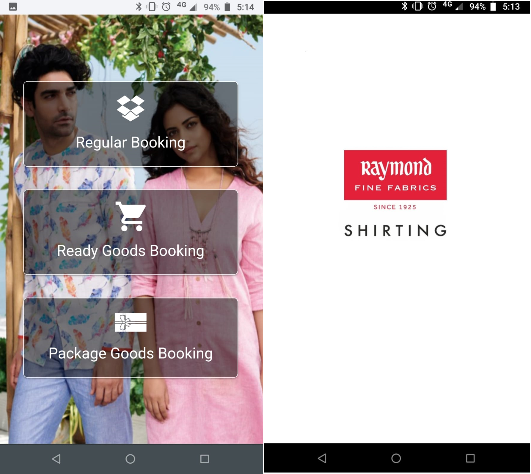 Raymonds Sales Booking App